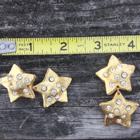Darling Norma Jean Star/Crystal Earrings*VINTAGE* - Picture 4 of 6